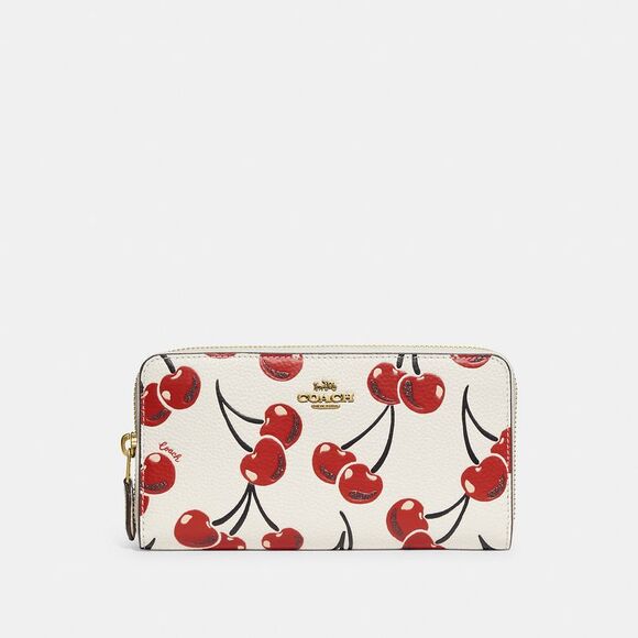 COACH Handbags - ALMOST PERFECT Coach Accordion Zip Wallet With Cherry Print